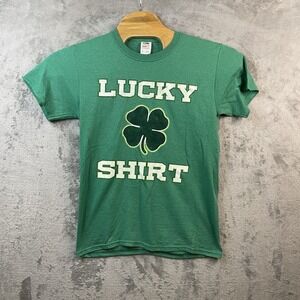 Lucky Shirt  Mens S Green T-Shirt St. Patrick's Day Fruit‎ Of The Loom